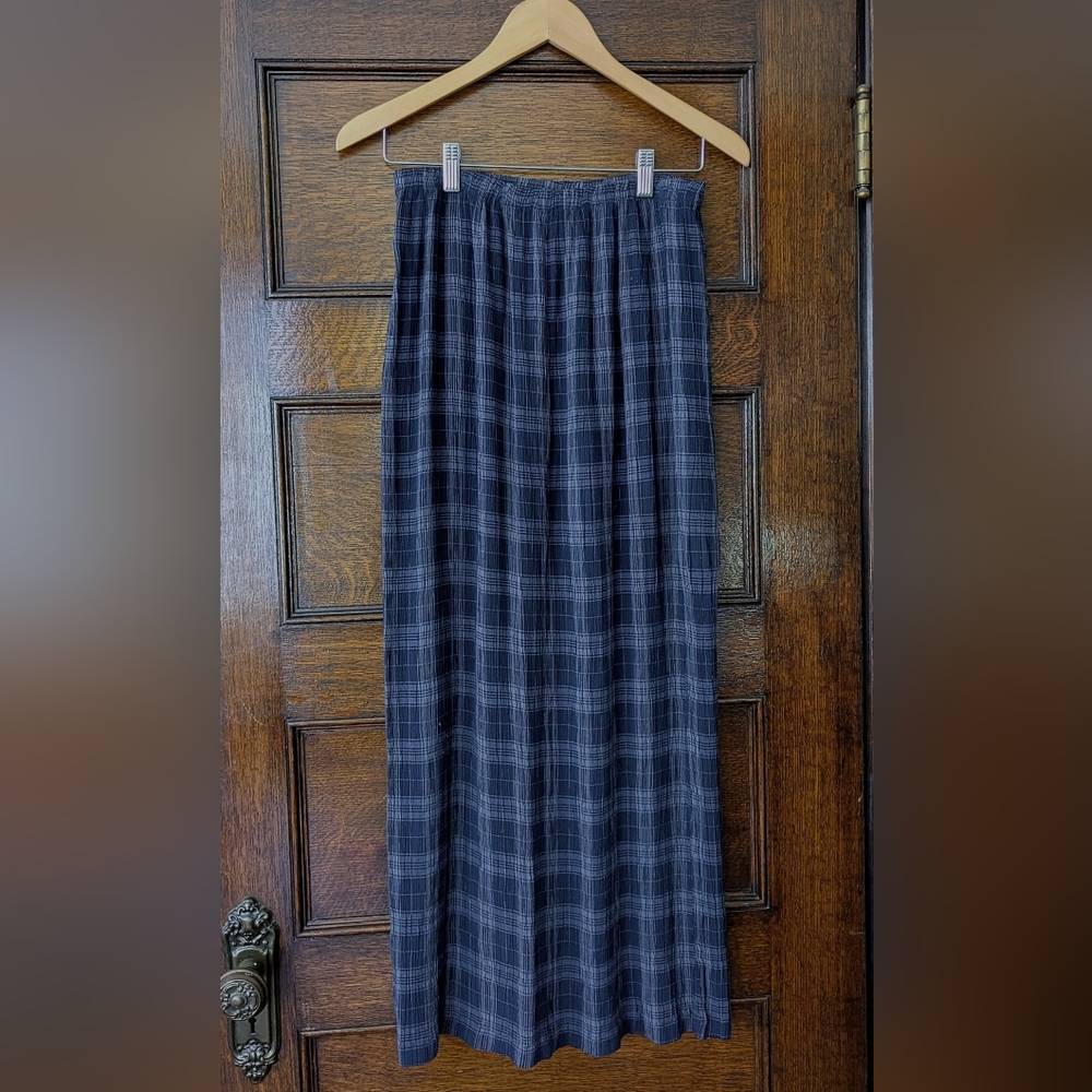 Vintage '90s Plaid Maxi Skirt, Size Small